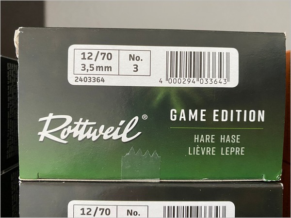 Rottweil Game Edition Hase 12/70 3,5mm No.3