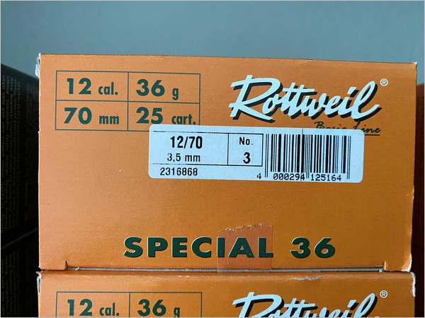 Rottweil Special 36 12/70 3,5mm No.3 36g