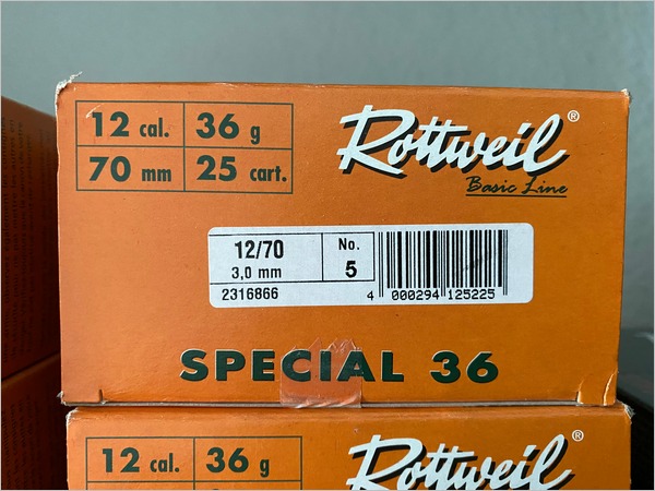 Rottweil Special 36 12/70 3,0mm No.5 36g