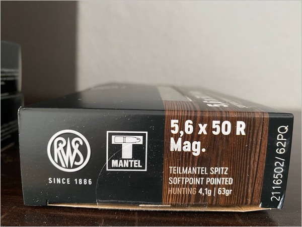 RWS 5,6x50R Mag 63gr Teilmantel Spitz Hunting
