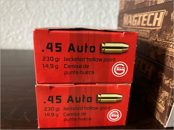 GECO .45 Auto 230gr Jacketed hollow point