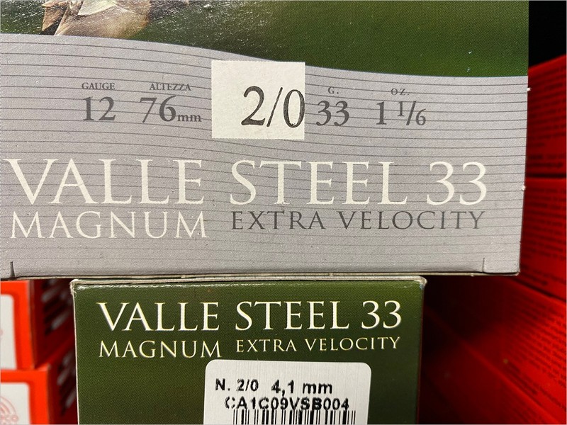 Baschieri & Pellagri 12/70 N.2/0 4,1mm Valle Steel 33 Magnum Extra Velocity