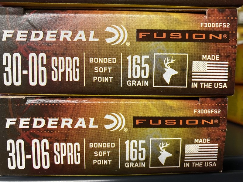 FEDERAL .30-06 165gr SPRG Bonded Soft Point Fusion