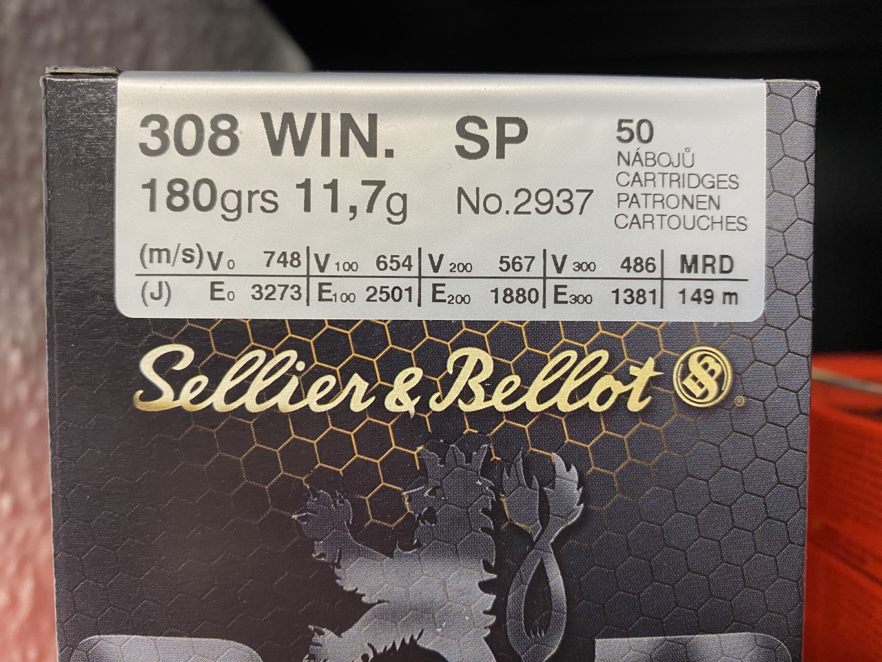 Sellier & Bellot .308 Win 180gr SP