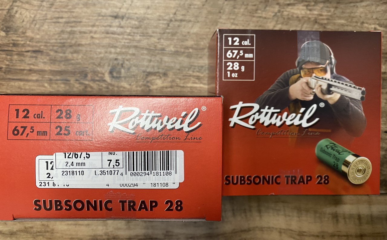 Rottweil Subsonic Trap 28 12/67,5 2,4mm No.7,5 28g