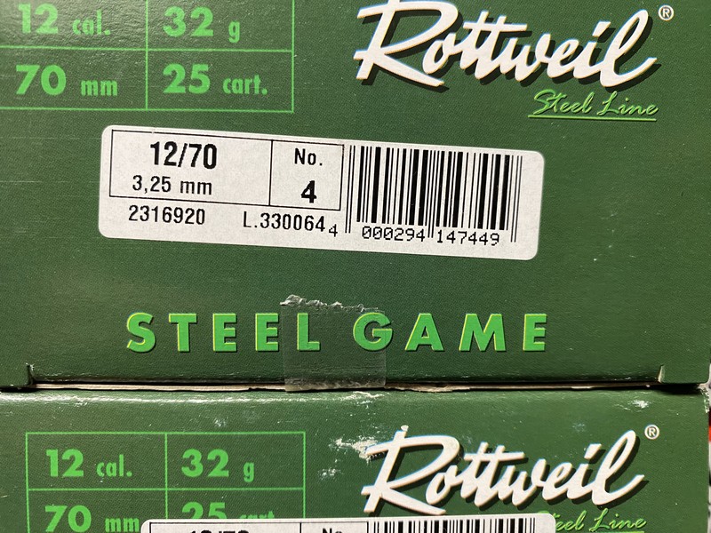 Rottweil Steel Game 3,25mm 12/70 32g No.4