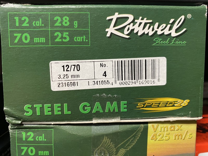 Rottweil Steel Game Speed28 3,25mm 12/70 28g No.4