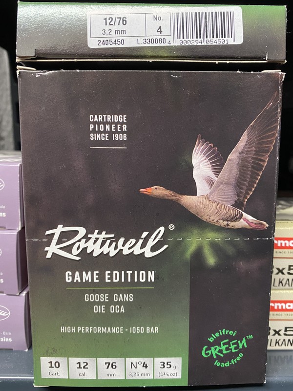 Rottweil Game Edition Gans 12/76 3,25mm 35g No.4