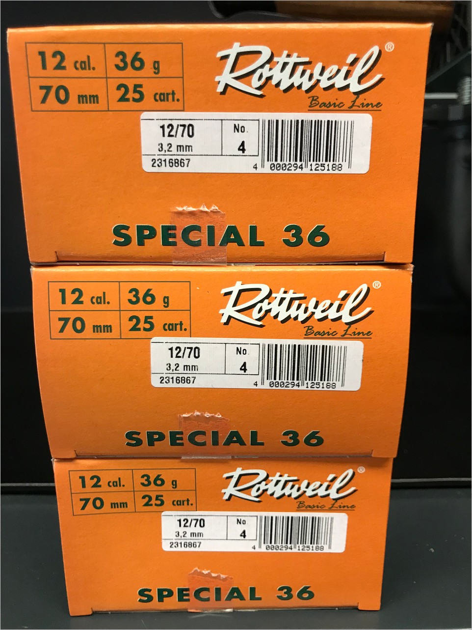 Rottweil Special 36 12/70 3,2mm No.4 36g